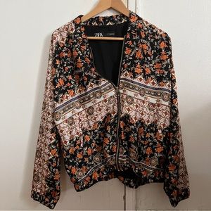 Zara floral bomber
